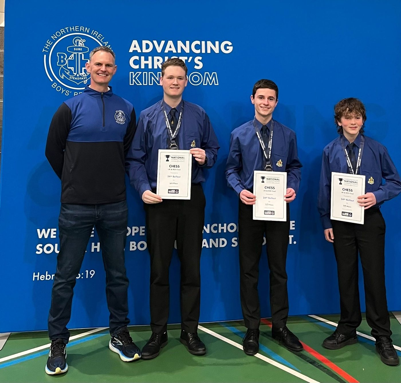 Company Section chess team at the national finals